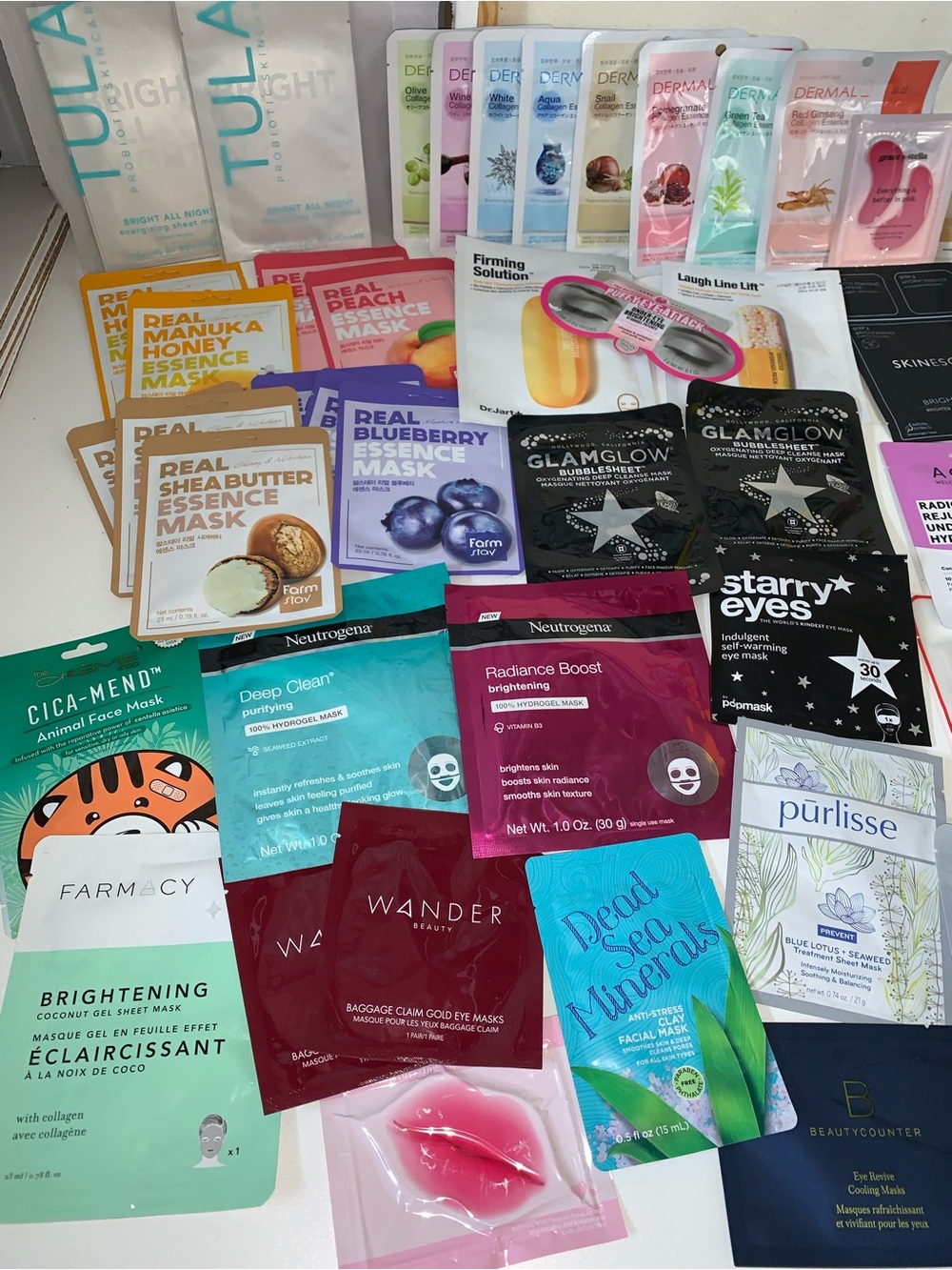 Huge Lot Mixed Skin Care Face Beauty Products Approx 37 Face Mask / Eye Masks - Picture 2 of 10